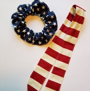 Matching cloth mask and hair tie